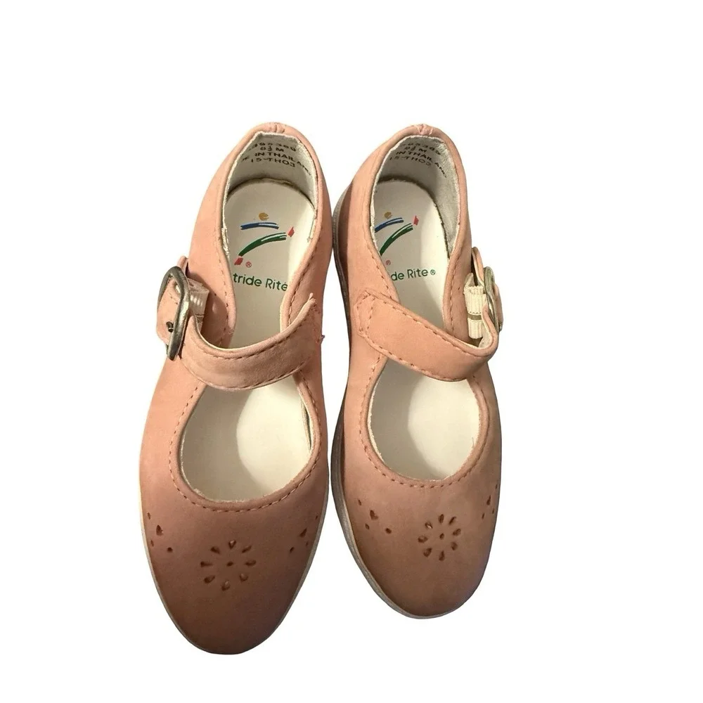 Vintage Stride Rite Cartwheel pink mary‎ janes new in box size 8 1/2 M 90s